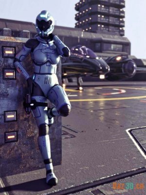 Sci-fi Pilot Outfit with Starship for Genesis 8 Female-科幻飞行员装备星际飞船为创世纪8女性