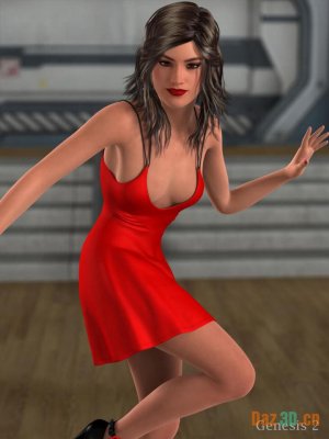 Skater Dress for Genesis 2 Female(s)-溜冰者连衣裙为创世纪2女性（s）