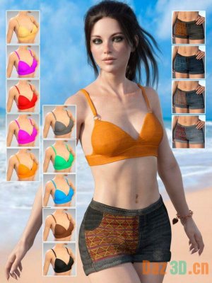 X-Fashion Wild Heart Outfit for Genesis 8 Female(s)-狂野之心创世纪8女性套装