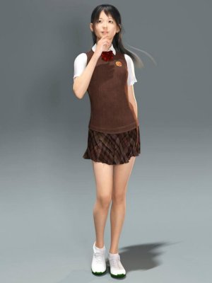 dForce Spring School Uniform for Genesis 8 and 8.1 Females-《创世纪8》和《创世纪81》女性春季校服