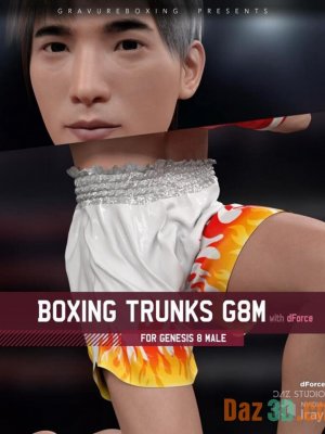 Boxing Trunks G8M for Genesis 8 Male-拳击短裤8为创世纪8男性