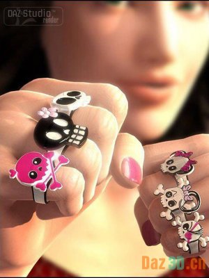 Just Rings Cutey Skulls-只有戒指和可爱的头骨