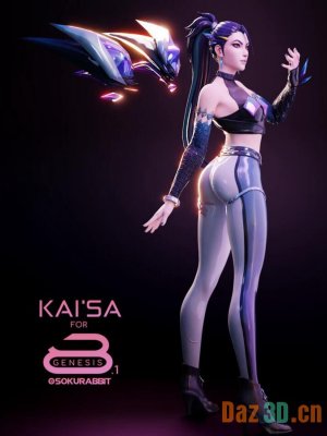 KDA Kai’Sa for Genesis 8 and 8.1 Female-创世纪8和81雌性的