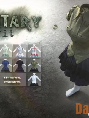 Military Uniform for Genesis 8 Females-创世纪8女性的军服