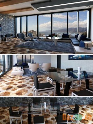 Penthouse Living Room-顶楼客厅