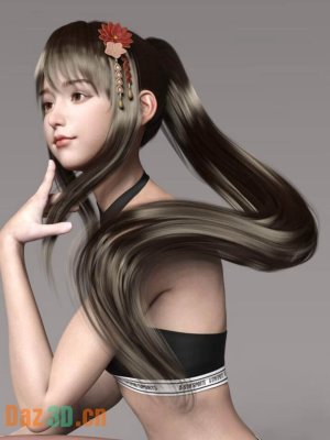 Qiunr Hair for Genesis 8 and 8.1 Females-《创世纪》第8章和第81章女性的头发
