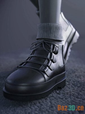 SU Short Boots for Genesis 8 and 8.1 Females-创世纪8和81女性的短靴