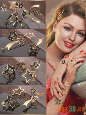 VRV Stella Jewelry for Genesis 8 and 8.1 Females-创世纪8和81女性的珠宝