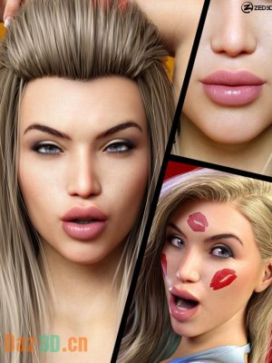 Z Kissable Lip Shapes and Expressions for Genesis 8.1-创世纪81的唇形和表情