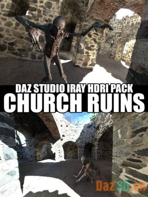 Church Ruins – DAZ Studio Iray HDRI Pack-教堂废墟工作室页面