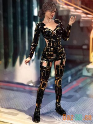 Cyber Guardian Outfit for Genesis 8 and 8.1 Females-创世纪8和81女性的网络守护者装备