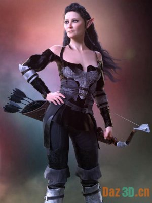 Elf Ranger Outfit for Genesis 8 and 8.1 Females-创世纪8和81女性的精灵游侠装备