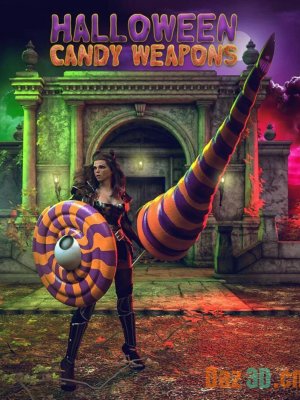 Halloween Candy Weapons for Genesis 8-创世纪8的万圣节糖果武器