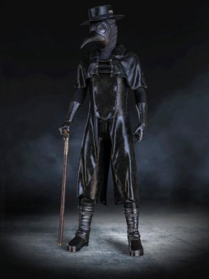 Halloween Plague Doctor Outfit for Genesis 8 and 8.1 Males-创世纪8和81男性的万圣节瘟疫医生装备