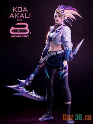KDA All Out Akali For Genesis 8 and 8.1 Female-全部为创世纪8和81女性的阿卡利