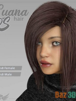 Luana Hair DS for Genesis8-8的