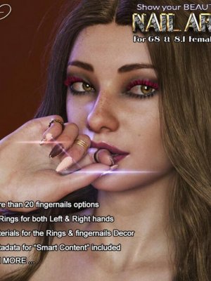 Nail Art for Genesis 8 and 8.1 Female(s)-创世纪8和81女性的指甲艺术