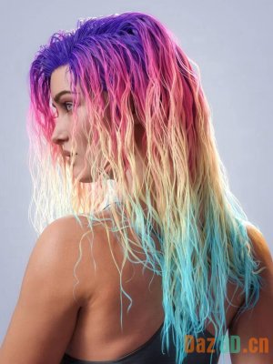 Rainbow Hair – Iray Shaders-彩虹头发明暗器