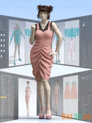 Runway Mannequin Shape for Clothes Creation and Demonstration for Genesis 8 Female-创世纪8号女性服装创作与展示的台模特造型
