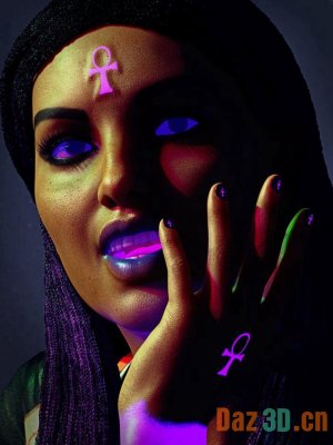 SBibb Egyptian Ankh Makeup Set for Genesis 8 Female-埃及十字章化妆套装8女性
