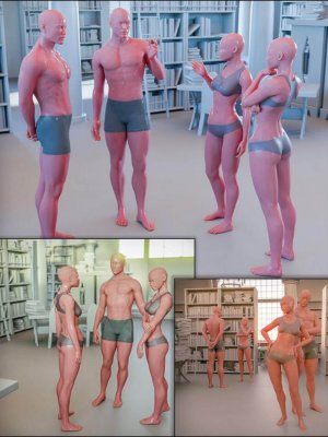 Standing Conversation Poses 2 for Genesis 8 and 8.1-《创世纪》第8章和第81章的站立对话构成2