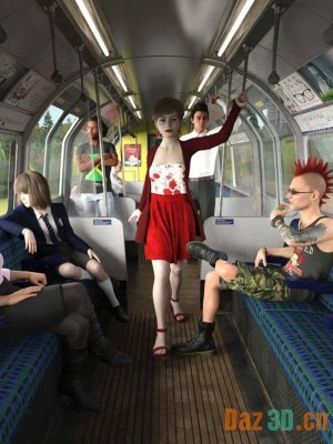 The Tube Interior Extras and Poses for Genesis 8 and 8.1-《创世纪8》和《创世纪81》的管内部临时演员和姿势