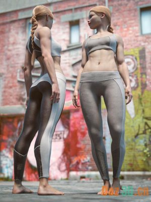 Verse Active Outfit for Genesis 8 and 8.1 Females-创世记第8章和第81章女性的活力装