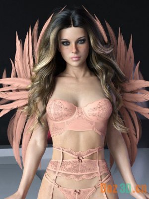 X-Fashion Crow Lace Lingerie for Genesis 8 and 8.1 Females-时尚乌鸦蕾丝内衣为创世纪8和81女性