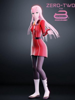 Zero Two For Genesis 8 And 8.1 Female Gold Edition-02为创世纪8和81女性黄金版
