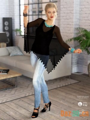 dForce Breezy Day Outfit for Genesis 8 Female(s)-《创世纪8》女性的日装