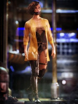 dForce Cyborg Soul Outfit for Genesis 8 Females-创世记8女性的半机械人灵魂装备