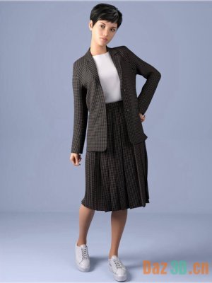 dForce HnC Basic Jacket Outfit for Genesis 8.1 Females-适用于81女性的基本夹克装备