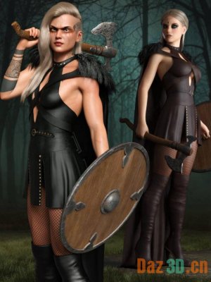 dForce Viking Princess Outfit Set for Genesis 8 and 8.1 Females-《8》和《81》女性的维京公主套装