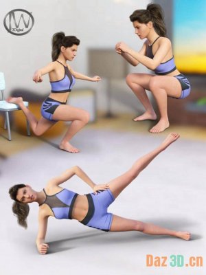 Home Workout Poses for Genesis 8-创世纪8的家庭锻炼姿势