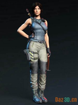 Lara Croft for Genesis 8 and 8.1 Female-《创世纪》第8章和第81章女性的劳拉·克劳馥