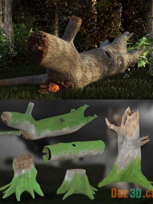 Logs and Stumps for DAZ Studio-的原木和树桩