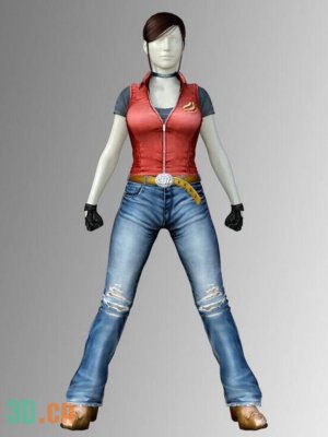 RE Claire CV Outfit for Genesis 8 Female-创世纪8女性装备