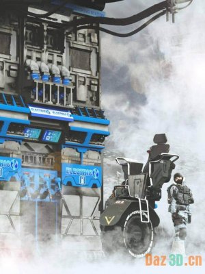 Sci-fi Charging Station Unit-科幻充电站单元