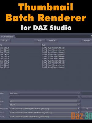 Thumb Renderer for DAZ Studio-用于的缩略图渲染器