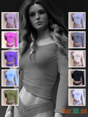 X-Fashion Sunshine in Cotton Set for Genesis 9 and Genesis 8 Females-《创世纪》第9章和第8章女性的棉质阳光套装