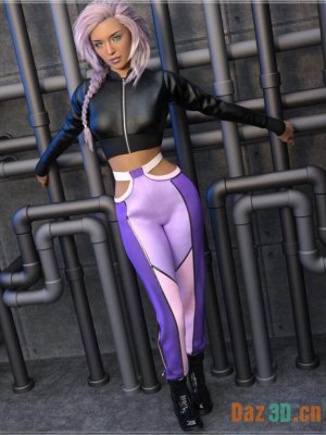 dForce Metro Vibes Outfit for Genesis 8 and 8.1 Females-创世记8和81女性的装备