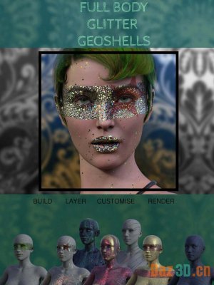 Full Body Glitter Geoshells for Genesis 8.1 Females-创世纪81女性的全身闪光地壳