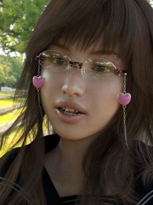 Glasses and Chain for G3F-用于3的眼镜和链条