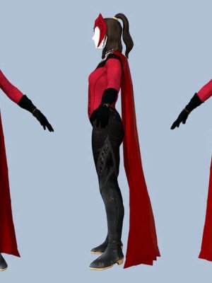MFR Scarlet Witch Outfit For Genesis 8 Female-创世记8女性猩红女巫装备制造商