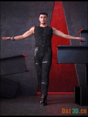 PunkRaveM Outfit for Genesis 8.1 Male-创世纪81男性的装备