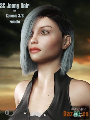 SC Jenny Hair for Genesis 3 and 8 Females-创世纪3和8女性的头发