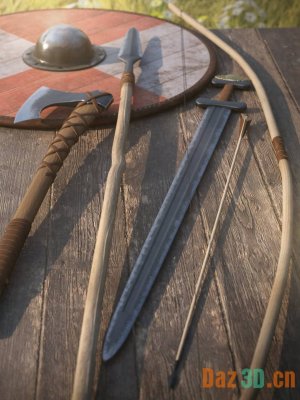 Viking Props and Poses for Genesis 8.1-创世纪81的维京道具和姿势