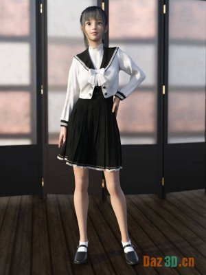 dForce Elegant School Uniform for Genesis 8 Females-优雅的创世纪8女性校服