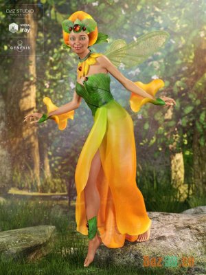 dForce Morning Bloom Outfit for Genesis 8 Female(s)-《创世纪8》女性的装备
