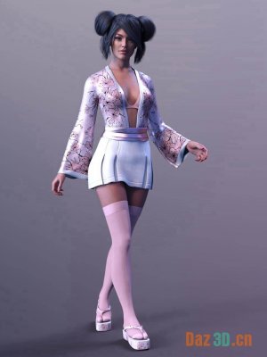 dForce X Fashion Kimono Style Set for Genesis 9-时尚和服风格设置为创世纪9